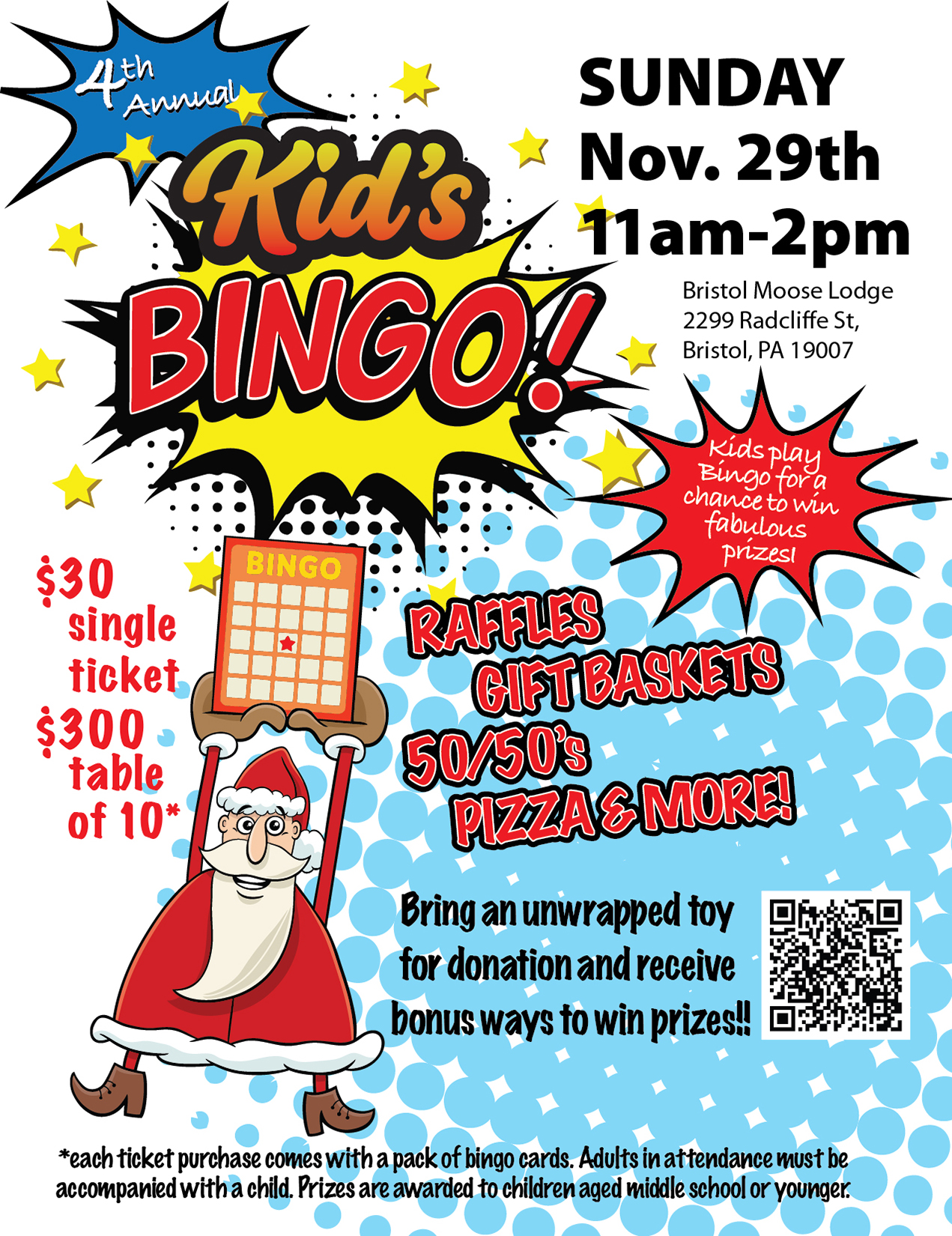 Kids Bingo - SUNDAY Nov. 29th 11am-2pm